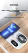Зарядка беспроводная Qi 4in1 wireless charger RGB/Clock JYD WC124 |30W Total| White Док-станция для iPhone + iWatch + Airpods (WC124) - изображение 5