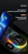 Зарядка беспроводная Qi 4in1 wireless charger RGB/Clock JYD WC124 |30W Total| White Док-станция для iPhone + iWatch + Airpods (WC124) - изображение 8