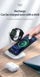 Зарядка беспроводная Qi 2in1 wireless charger JYD WC109 |15W Max| White Док-станция для iPhone + iWatch + Airpods (WC109W) - изображение 8