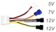 Перехідник живлення для кулера MOLEX (молекс) -> 4шт 5в + 7в + 2х 12в 2 pin hub CASE FAN (580874750) Різнокольоровий - зображення 1