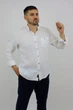 Рубашка ZIBSTUDIO лён стойка пуговицы д/р 2XL Белая - изображение 2