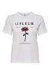 Футболка ONLY ONLKITA REG S/S LEFLEUR TOP BOX JRS XS Белый 15254498-Bright White-Print:FLEUR - изображение 1