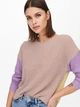 Пуловер ONLY ONLNICCI L/S BLOCK PULLOVER EX KNT XS Розовый 15257294-Rose Smoke-Detail:CROCUS PETAL/PASTEL YEL - изображение 3