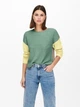 Пуловер ONLY ONLNICCI L/S BLOCK PULLOVER EX KNT S Зеленый 15257294-Creme De Menthe-Detail:PASTEL YELLOW/ROSE - изображение 1