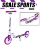 Двухколесный складной самокат для девочки от 5-ти лет Scooter 460. Фиолетовый цвет - изображение 2