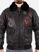 Куртка льотна шкіряна MIL-TEC Sturm Flight Jacket Top Gun Leather with Fur Collar 10470002 3XL Black (2000980537419) - зображення 1