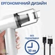 Автопылесос Mini vacuum cleaner Белый беспроводной автомобильный пылесос для химчистки салона машины - изображение 5