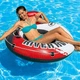 Надувное кресло для плавания River Run Intex 135 см Красное водный матрас и отдыха с ручками подстаканниками - изображение 5