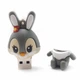 Прикольные фигурные флешки Dinosaur Driver 32GB Rabbit Gray - изображение 2