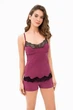 Пижама: топ и шортики Anabel Arto 48(XL) Лиловый-черный 104-01 (64366) - изображение 1