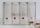 Рушники Maison D'or 4шт Micro Love Set White - Red - зображення 1