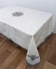 Скатерть Maison Royale Лен с кружевом 160x220 Lale Cream-Grey - изображение 1