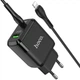 Сетевое зарядное устройство HOCO N5 |1USB/1Type-C PD20W/QC3.0, 3A| адаптер с Lightning кабелем и быстрой зарядкой Black (N5LB) - изображение 2