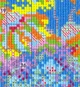 Набор для вышивания по нанесённой на канву схеме "Daisies and blue and white porcelain"AIDA 14CT printed48*43с - изображение 6