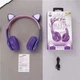 Наушники Bluetooth с ушками и подсветкой Cat Miu Star P47 Рurple 20 Гц-20 кГц (47PNSHC11) TIN66 - изображение 1