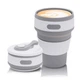 Складана склянка силіконова Collapsible Coffee Cup 350 мл Сірий - зображення 1