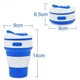 Складана склянка силіконова Collapsible Coffee Cup 350 мл Синій - зображення 6