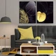 Модульна картина Black and Gold Leaf Abstract 93x60 см (MK21262) - зображення 4