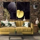Модульна картина Black and Gold Leaf Abstract 93x60 см (MK21262) - зображення 5