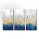 Модульна картина Gold Blue Abstract 126x80 см (MK311649) - зображення 1