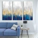 Модульна картина Gold Blue Abstract 126x80 см (MK311649) - зображення 3