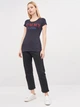 Футболка хлопковая женская Tommy Hilfiger 10306.1 S Темно-синяя - изображение 3