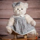 Іграшка м'яка ведмедик ручної роботи Bella Sophie у блакитній сукні, гіпоалергенний, 40 см, Bukowski Design - зображення 1