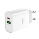 Зарядний пристрій HOCO C80A | 1USB/1Type-C, QC/PD, 20W, 3A| адаптер із Type-C кабелем 1м. та швидкою зарядкою White (C80A) - зображення 5
