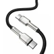 Кабель для быстрой зарядки BASEUS Type-C to Type-C Cafule Series Metal Data Cable |2m, 5A, 100W, PD| black (CATJK-D01) - изображение 2