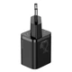 Сетевое зарядное устройство BASEUS Type-C to Type-C cable Super Si Quick Charger 1Type-C, 3A/25W адаптер с кабелем Type-C 1м и быстрой зарядкой Black (TZCCSUP-L01) - изображение 2
