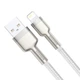 Кабель для быстрой зарядки Baseus Cafule Metal Lightning 2.4A 2m White (CALJK-B02) - изображение 7