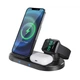 Зарядка беспроводная Qi 3 в 1 BOROFONE BQ10 |15W Max| Док-станция для iPhone + iWatch + Airpods Black (BQ10) - изображение 1