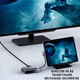 HUB адаптер Type-C Baseus Magic Multifunctional Type-C with a Retractable Clip Standard Edition переходник хаб (CAHUB-DA0G) - изображение 8