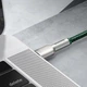 Кабель для быстрой зарядки BASEUS Type-C to Type-C Cafule Series Metal Data Cable |1m, 5A, 100W, PD| Green (CATJK-C06) - изображение 6