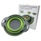 Друшляк силіконовий складаний 2 шт в комплекті (великий + маленький) Collapsible filter baskets Зелений - зображення 7