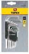 Ключі шестигранні TOPEX, набір 9шт, короткі, CrV, 1.5-10мм - изображение 3