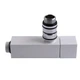 Набір кран напівоборотний кутовий з американкою Solomon Lux 1/2″ Cube White 8888 (2шт.) 000021914 - зображення 4