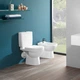 Унітаз-компакт підлоговий білий VILLEROY&BOCH O.NOVO кришка мікроліфт випуск в стіну 5661T301 - зображення 4