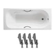 Ванна чугунная ROCA Malibu 150x75 A23157000R + ручки + ножки A150412330 - изображение 1