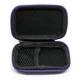 Бокс пластиково-матер'яний Vapcell Zipper Case 2x21700, чорний з бузковою змійкою - зображення 2