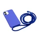 Силиконовый чехол на шнурке Crossbody для iPhone 11 (03) Shiny blue синий - изображение 2
