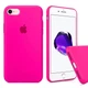 Чохол-накладка Silicone Full case для iPhone 7 Shiny pink яскраво рожевий - зображення 2