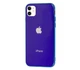 Чехол стеклянный Glass case для IPhone 11 (13) Shiny Blue ярко синий - изображение 1