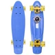Скейт пенни борд Penny Fish Skateboards 405-10 со светящимися колесами Blue-Yellow - изображение 1