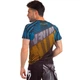 Рашгард мужской с коротким рукавом Venum Plasma Heroe 8139 размер XL (48-50) Black-Orange-Blue - изображение 2