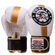 Перчатки для бокса и единоборств кожаные YOKKAO YK016 White-Gold-Black 16 унций - изображение 1