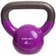 Гиря чугунная с виниловым покрытием Zelart 2680-4 4 кг Purple - изображение 1