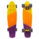 Скейт пенни борд Penny My Go Fish Skateboards RUBBER SOFT 412-9 22" Yellow-Orange-Purple, серые колеса - изображение 1