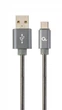 Кабель Cablexpert (CC-USB2S-AMCM-2M-BG) USB 2.0 A - USB Type-C, премиум, 2м, серый - изображение 1