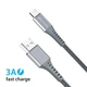 Кабель Grand-X USB-USB Type-C, 3A, 1.2м, Fast Сharge, Grey (FC-12G) - изображение 1